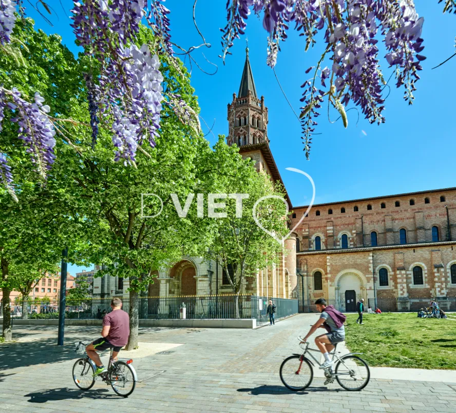 Photo TOULOUSE by VIET - Place de Saint-Sernin et ses glycines