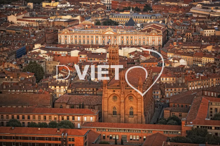 Photo TOULOUSE by VIET - aerien jacobins capitole