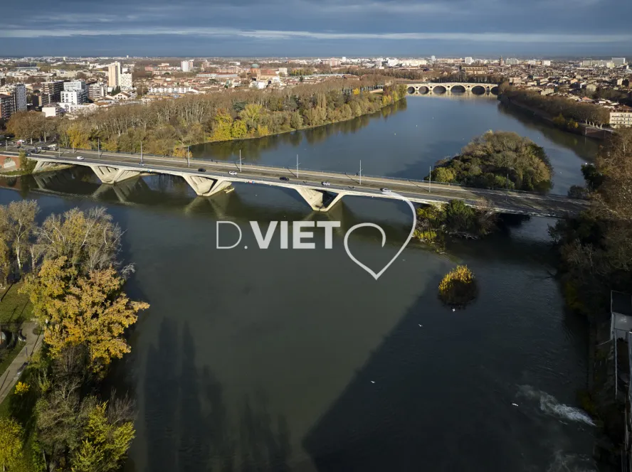 Photo TOULOUSE by VIET - Garonne ramier et vue sur la cité