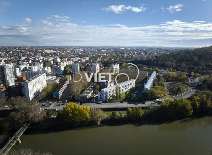 Photo TOULOUSE by VIET - Passerelle de la poudrière et Garonne